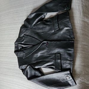 Alfani leather blazer